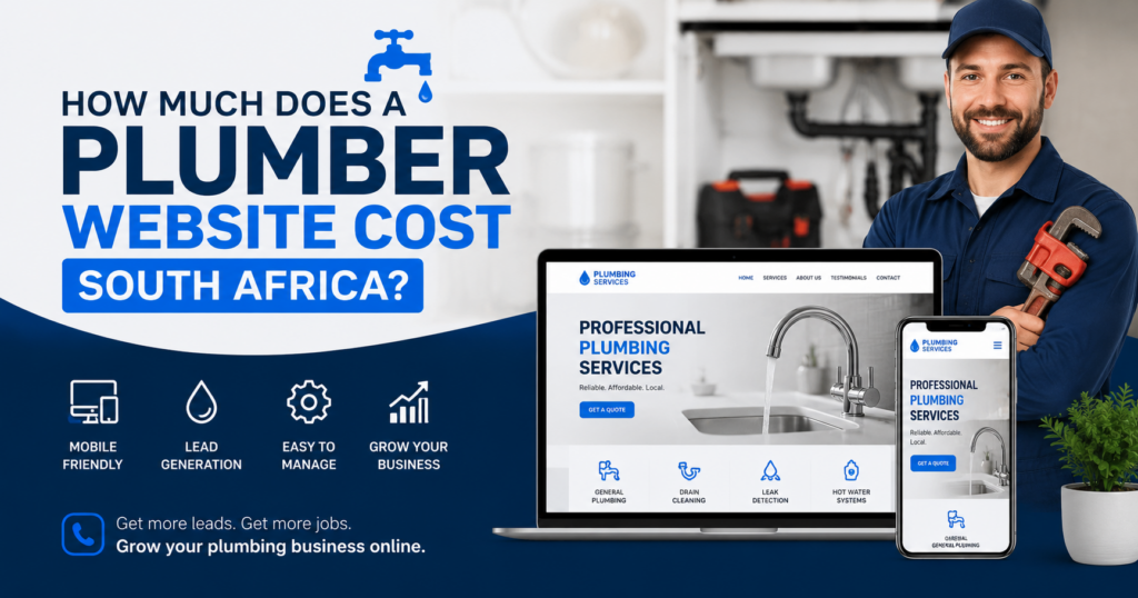 How much does a plumber website cost South Africa